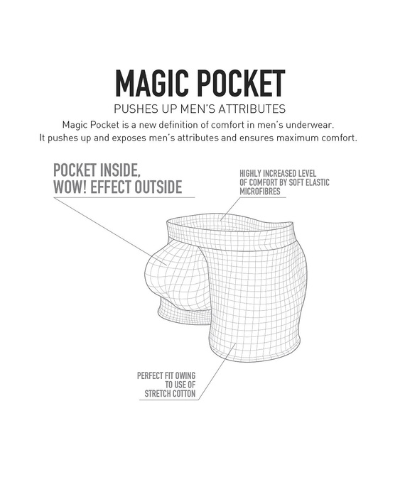 Bóxer masculino Atlantic Magic Pocket 2MH-1200 A2 2-pack verde-marrón – push-up algodón