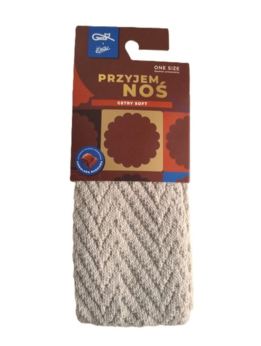 Polainas Gatta Wedel Soft art.01 - leggings cálidos de jacquard para el invierno, beige