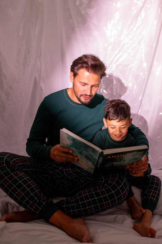 Fogo Pijama hombre manga larga, pantalón largo Moda Italiana - verde/estampado