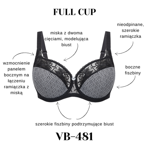 Sujetador Semi Soft VB-355 Vena K15 Gran Talla Bordado Ricamificio, nude