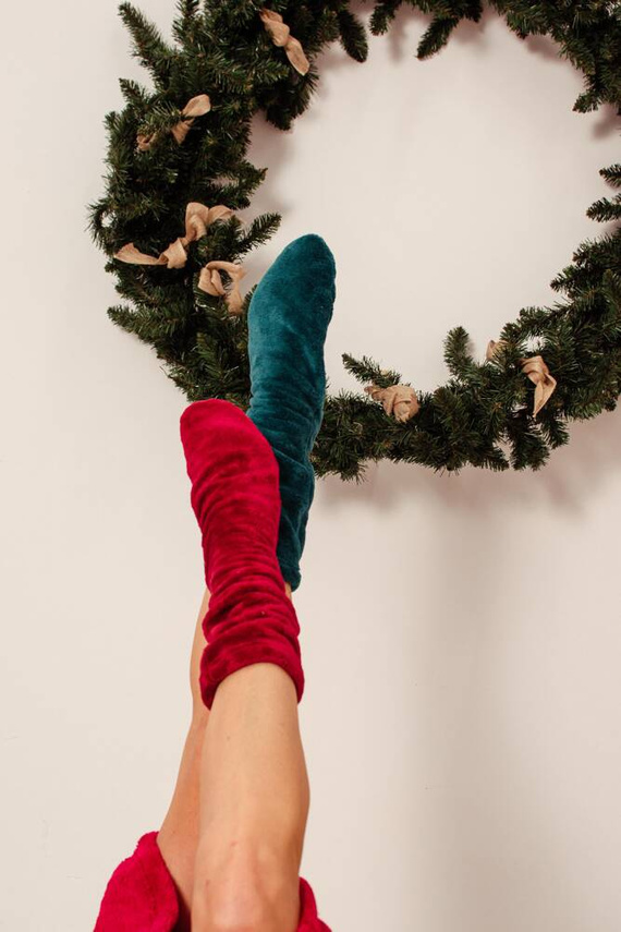 553/554 Calcetines de dormir Wellsoft Smooth De Lafense - granate