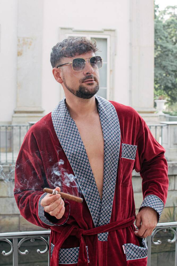 772 Bata de hombre Bonjour forex - granate