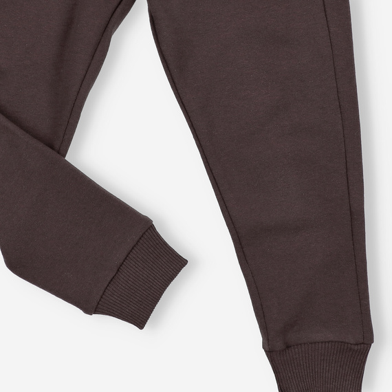 KAR-0040/BRA Pantalón de chándal para niño Lagarto Verde chocolate - cómodo, algodón, producción polaca