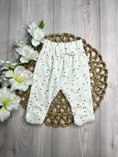 Mamatti Pantalones cortos para bebé PG16215 Cintura alta Estrellas Blanco
