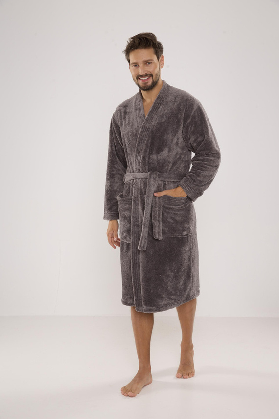 391 Albornoz de hombre Hugo De lafense - gris