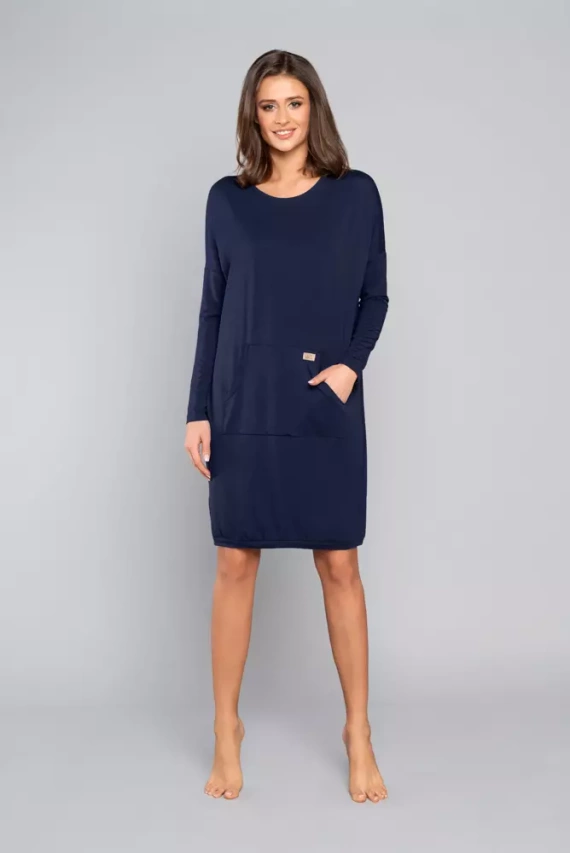 Tirana Túnica de señora y premamá Moda Italiana- melange oscuro