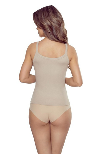 Camiseta de viscosa ajustada para mujer Lucita Blusa deportiva para todos los días - cappuccino