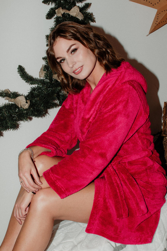 806 Luna Bathrobe De Lafense - frambuesa