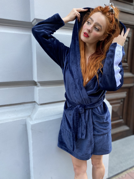 626 Abigail Bata corta de mujer Forex - azul marino