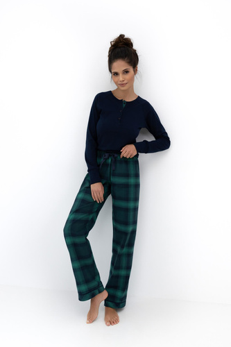 Pijama de mujer Cassandra Sensis - algodón, largo, a cuadros