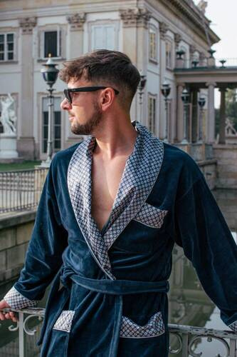 772 Bata de hombre Bonjour forex - azul marino