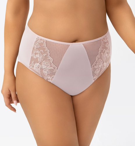 Braguitas B 012 Bella Gorsenia beige brasileñas con encaje y microfibra