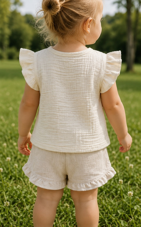 Mamatti BL50103 blusa de muselina para niña ligera algodón verano