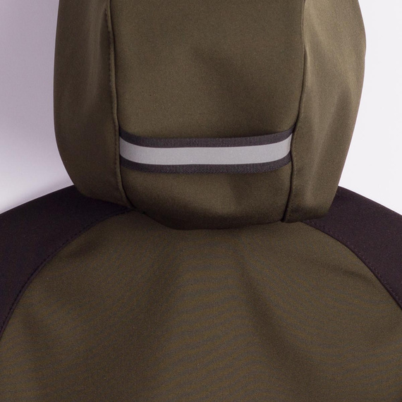 229021 Nicol Chaqueta infantil softshell con polar, capucha y reflectante - caqui