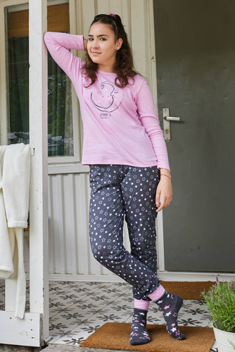 Antilia Pijama para niñas Italian Fashion - rosa/estampado