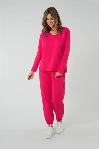 Madri Pantalones Mujer Moda Italiana - fucsia