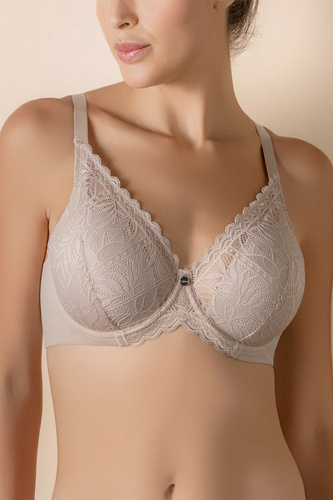 Sujetador Usztywniany Mara Selene con Aros y Encaje tierra-beige