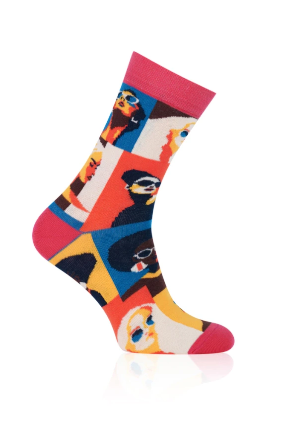 S171D Donna Calcetines Largos Moda Italiana - rosa