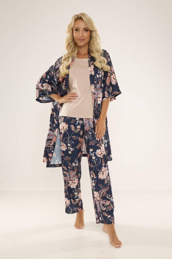 722 Lurdes Pijama de señora De Lafense - azul marino