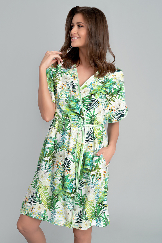 Florina Albornoz de mujer Moda Italiana - estampado de hojas