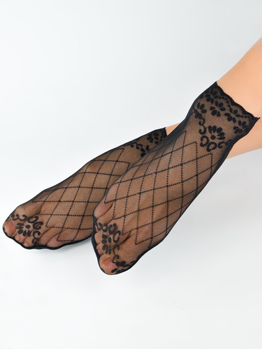 Calcetines mujer encaje SN034 Noviti suela algodón confort