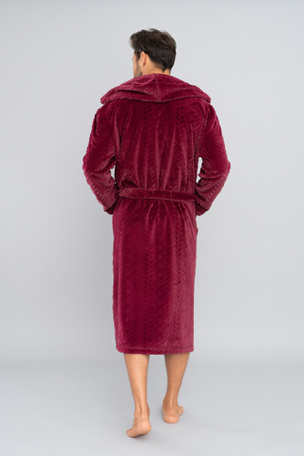 Zygmunt Albornoz para hombre con capucha Italian Fashion- burdeos