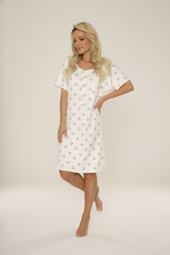 413 Mama Camisón de Lactancia De Lafense -ecru