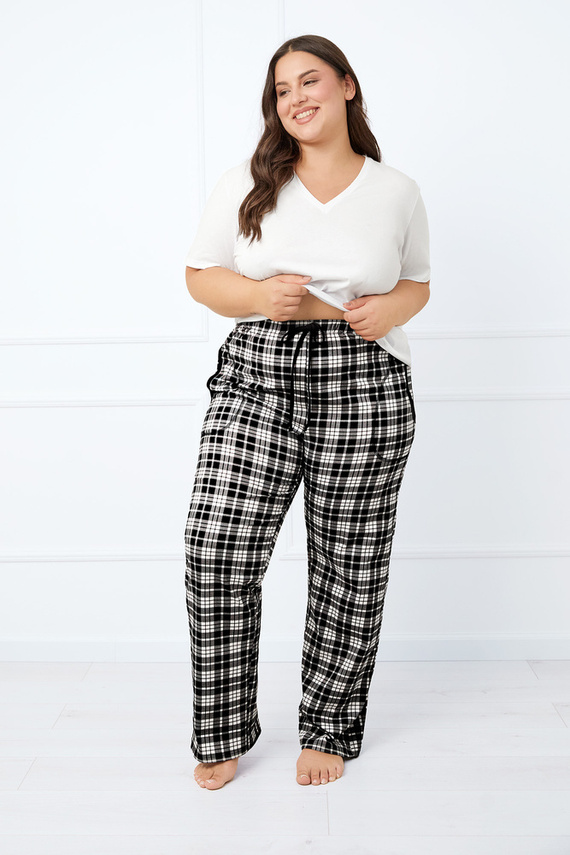 Klara Pantalón de pijama de mujer, largo Moda Italiana - estampado