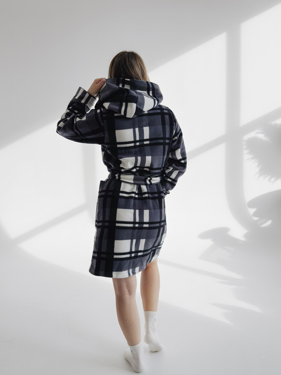 031 Manta albornoz De Lafense - cálido albornoz de vellón para mujer Super Cozy, gris