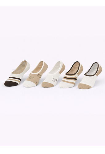 Calcetines invisibles mujer Noviti ST092 – algodón con silicona en talón beige A