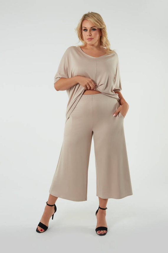 Soler Blusa manga corta Moda Italiana - beige