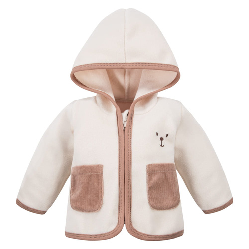 Beary Cool Chaqueta polar para niños Eevi - crudo, con capucha