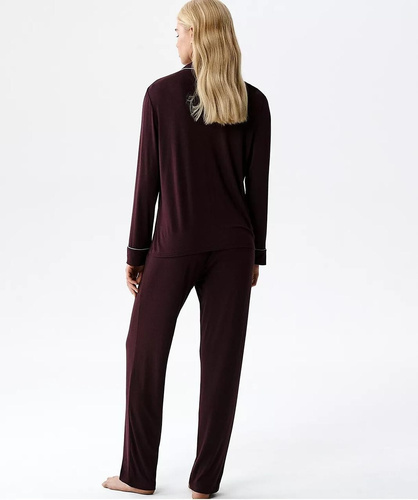 Pijama mujer Atlantic NLP-495 de modal con cuello y pantalón largo