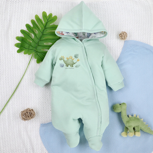 ABN-5578 Dino Explorer Mono de algodón orgánico calentito para bebé de Nini - ecológico y seguro