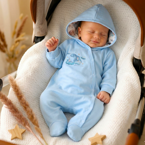 ABN-5617 Mono para bebé Little Dreamers Nini de algodón orgánico - cálido, ecológico y seguro