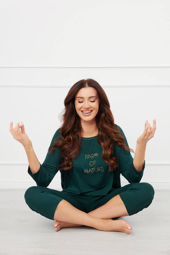 Natura Ladies 3/4 pijama Moda Italiana - verde