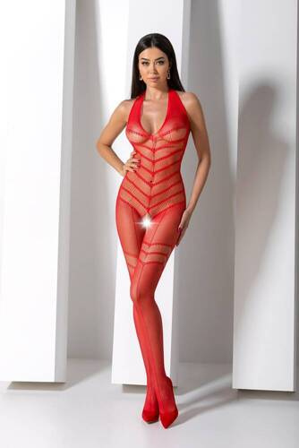 BS100 Bodystocking Rojo pasión