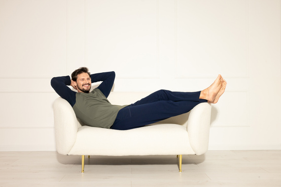 Pijama Alexander Hombre Italian Fashion oliva - algodón, largo. mangas y pantalones