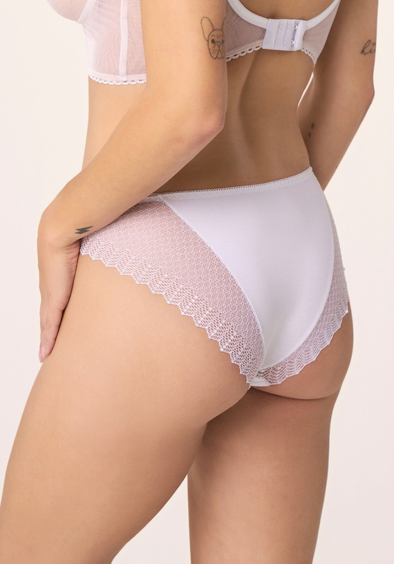 Babell 221 braguita de bikini clásica con encaje, comodidad diaria, ajuste perfecto - blanco
