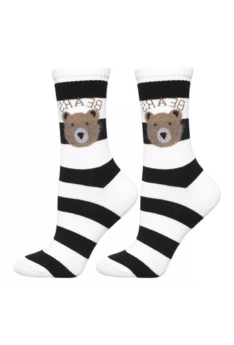 Moraj calcetines de las mujeres CSL250-938 - algodón con lindo oso de peluche