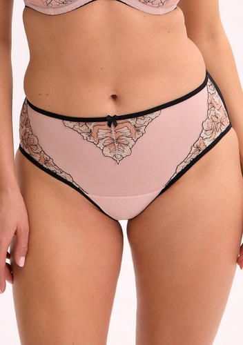 Gaia bragas de mujer GFP 1332 Xenia negro - clásico con bordado, malla y microfibra