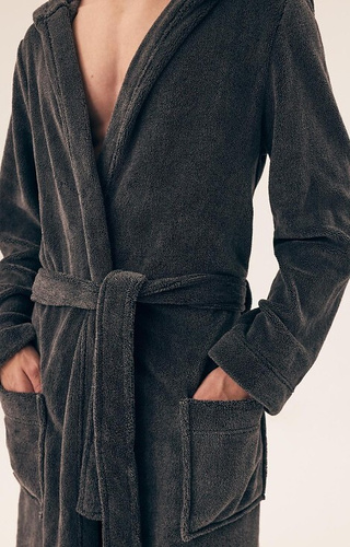 43012 Albornoz con capucha para hombre Mild Henderson - cálido y suave