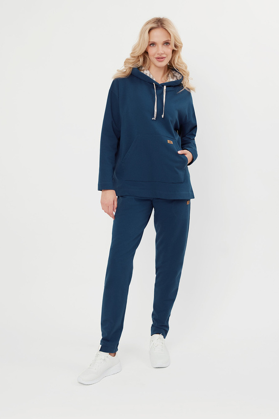 Lagos Sudadera con capucha Mujer Moda Italiana - denim