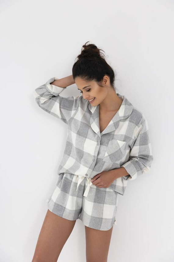 Pijama de mujer Joanna Sensis - gris-crema