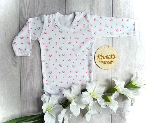 Mamatti Body Infantil BD15326 Flores - Manga Larga, Algodón