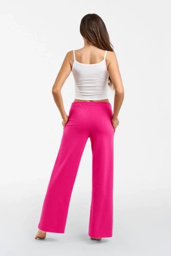 Alta Pantalones de mujer Italian Fashion - fucsia