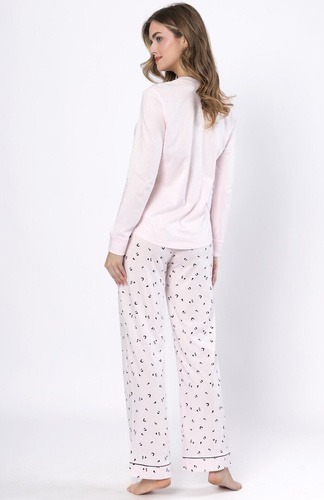 Laveza Afra pijama de mujer 1617 - algodón, rosa claro, manga larga