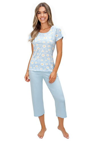 Pijama de mujer Margaret 3/4 Donna algodón estampado floral manga corta