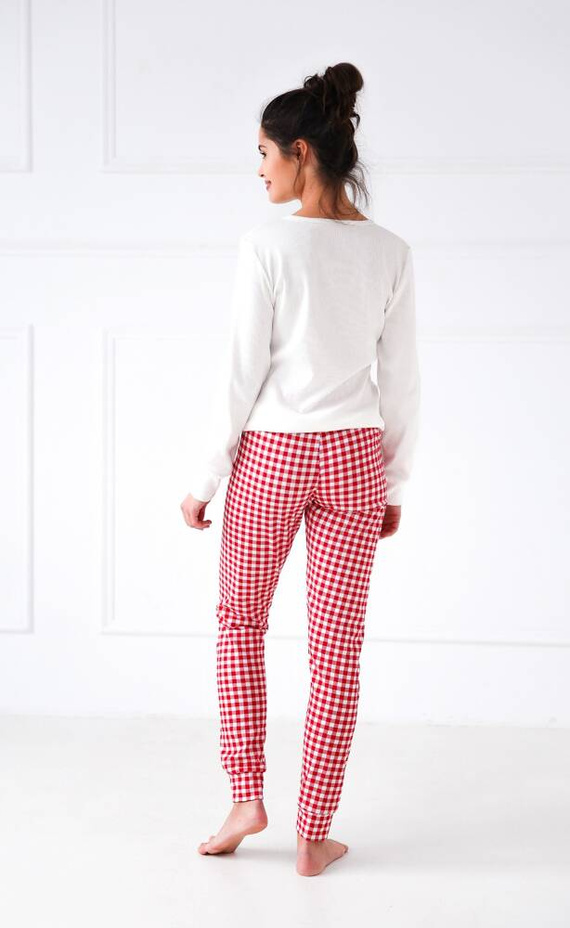 Pijama Sensis Perfect Ladies - crema y rojo