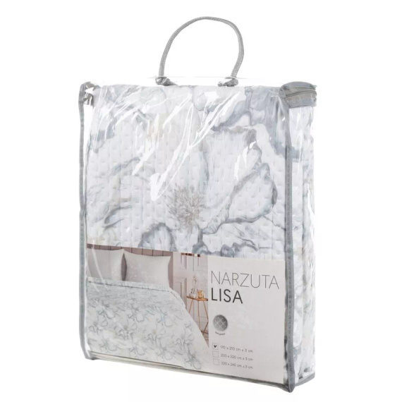 Colcha Eurofirany Lisa Blanca 100% Poliéster Colcha Elegante para Cama